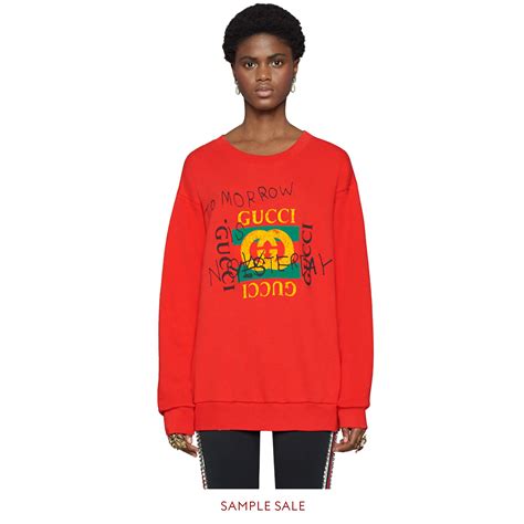 fake cotton sweatshirt with gucci logo|gucci coco capitan sweatshirt.